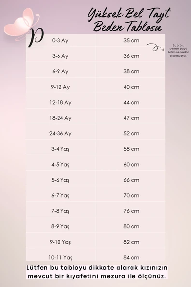 Kız Bebek Siyah İspanyol Paça Yüksek Bel Lastikli Tayt Pantolon - 3