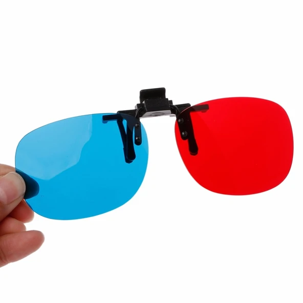 Stereo 3D Kırmızı Mavi Gözlük Miyopi ve 3D Film Bilgisayar TV Uyumlu - 3