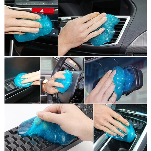 Araba Temizleme Jel Sticker Gökyüzü Mavisi - 7