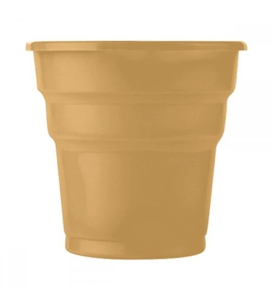 Omeyva Dayanıklı Mika 23 Cm. Altın Sorfa Piknik Seti - 24 Kişilik Tabak Bardak Çatal Kaşık Takımı - Resim 3