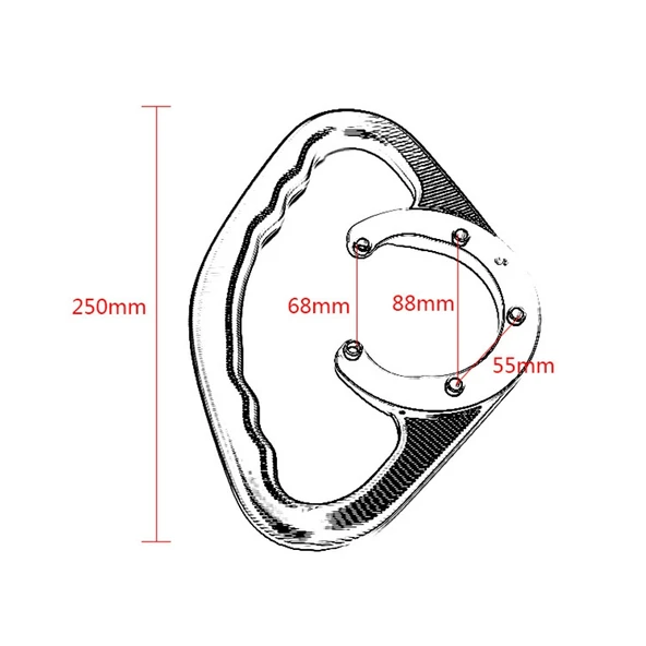 Yamaha MT07 MT09 Serisi Siyah CNC Yakıt Deposu El Kolu - 3