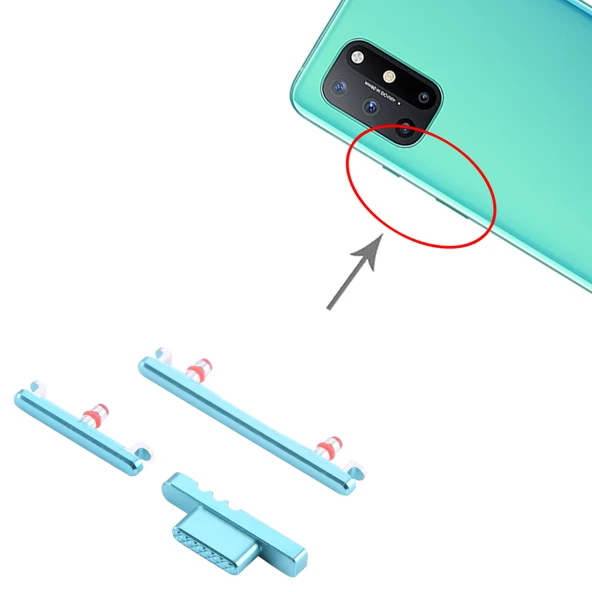 OnePlus 8T Güç ve Ses Kontrol Butonu Mavi - 4