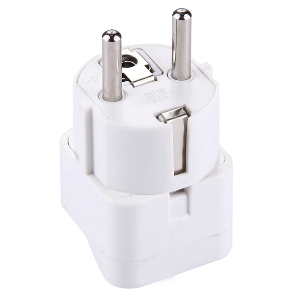 WD-9 Seyahat Güç Adaptörü Avrupa Prizli Beyaz - 2