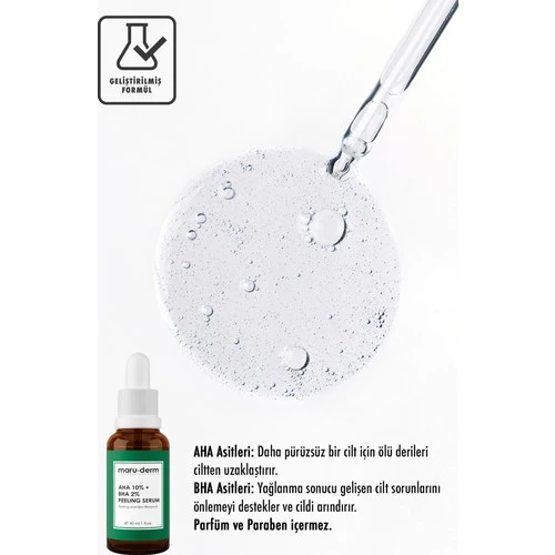 Maruderm Aha %10 + Bha %2 Peeling Maske Cilt Bakım Serumu 30 Ml (W) - 3