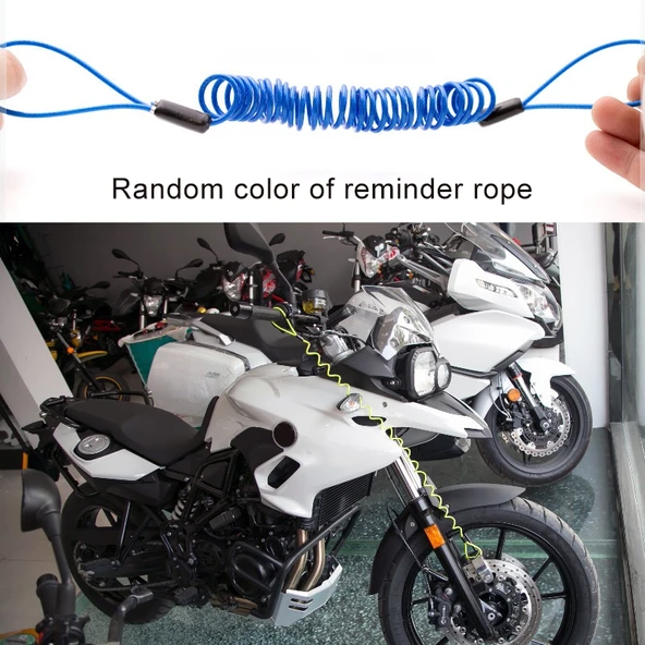 Motosiklet Bisiklet Hırsızlık Önleyici Alarm Disk Fren Kilidi Siyah Kablo ve Çanta - 10