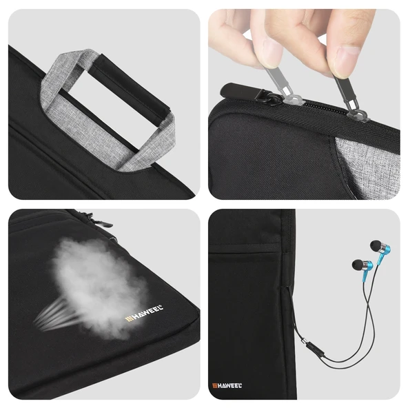 Haweel 15-17 Inç Siyah Laptop Çantası Macbook Samsung Lenovo Sony Dell Alienware Chuwi Asus Uyumlu - 3
