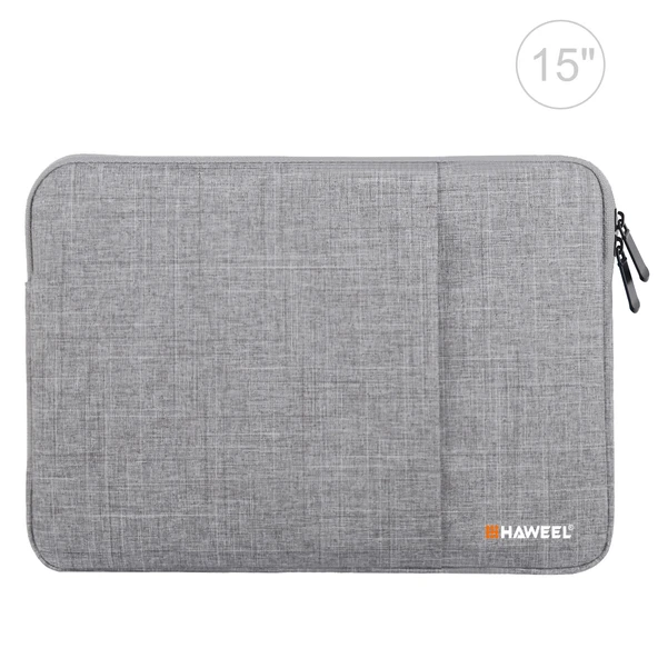 HAWEEL 15 inç Laptop Kılıfı Gri Fermuarlı Çanta