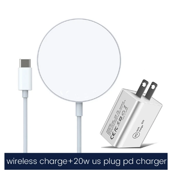 XJ 31 2si1 Arada 15W Manyetik Kablosuz Şarj Cihazı ve PD 20W USB C Seyahat Şarj Seti iPhone Serisi ABD Priz - 2