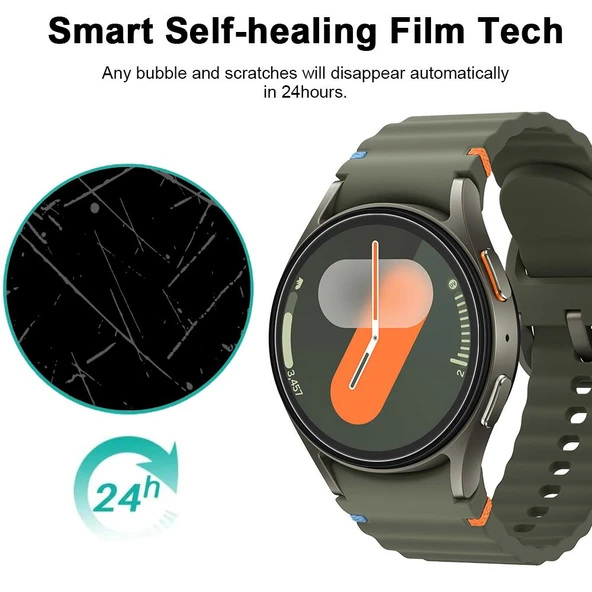 Samsung Galaxy Watch7 44mm Uyumlu 5li Yumuşak Hidrojel Ekran Koruyucu - 4