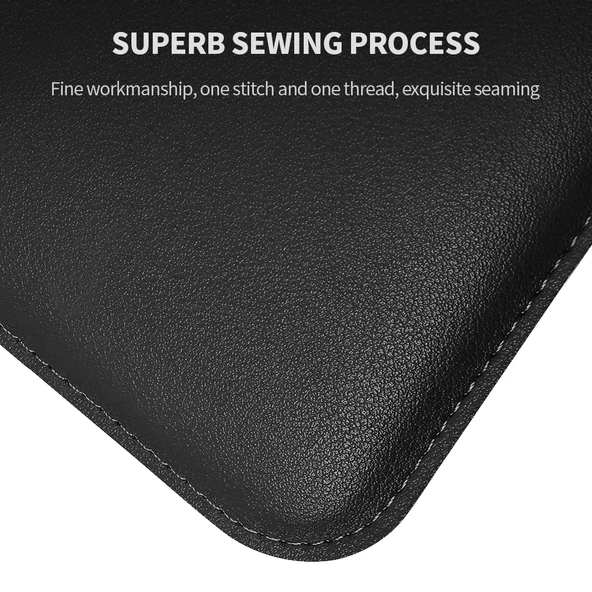 4 in 1 Evrensel Laptop Tutucu PU Suya Dayanıklı Koruma Bilek Destekli Laptop Çantası 13 14 İnç Gül Kurusu - 11