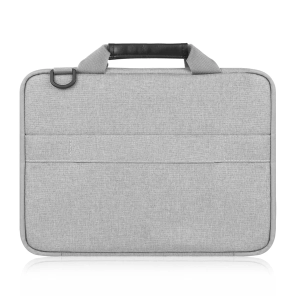 Haweel 13 14 Inç Gri Evrak Çantası Omuz Askılı Laptop Çantası Macbook Lenovo Thinkpad Asus Hp Uyumlu - 3