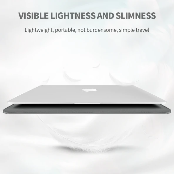 4 in 1 Evrensel Laptop Tutucu Siyah PU Deri Suya Dayanikli Koruyucu Bilek Destekli Laptop Cantasi 13 14 Inç - 12