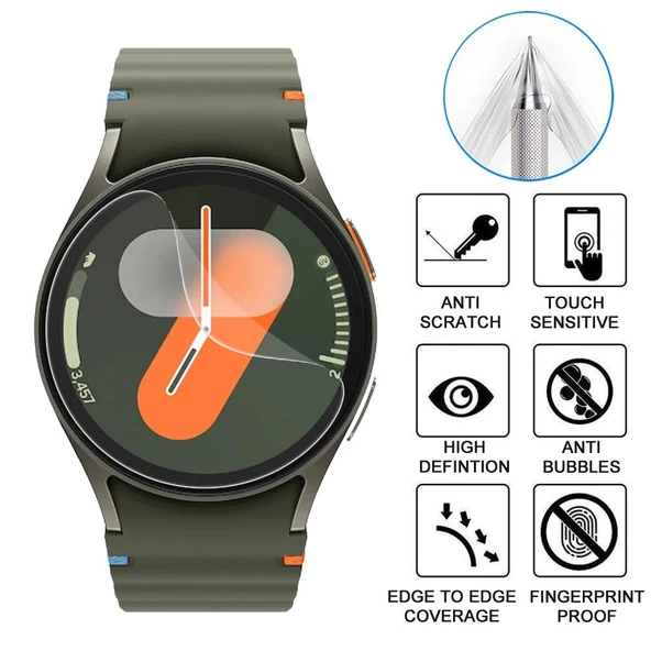 Samsung Galaxy Watch7 44mm Uyumlu 5li Yumuşak Hidrojel Ekran Koruyucu - 3