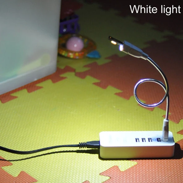 6 LED Dokunmatik Ayarlanabilir USB Acil Durum Lambası Beyaz Işık - 5