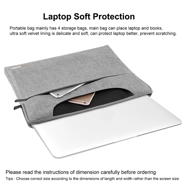 HAWEEL 15-17 Inç Gri Laptop Çantası Macbook Samsung Lenovo Sony Dell Alienware Chuwi Asus Uyumlu - 7