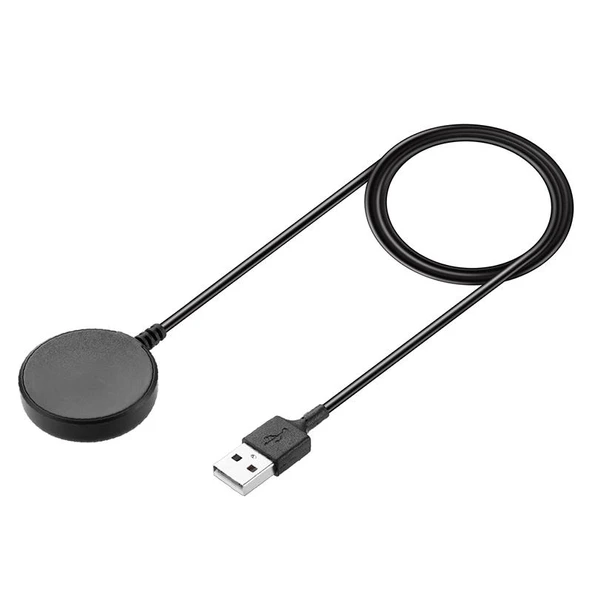 Samsung Galaxy Watch Ultra 7 6 5 Pro 4 3 Manyetik Akıllı Saat Şarj Kablosu USB A Port 1 Metre Siyah - 3