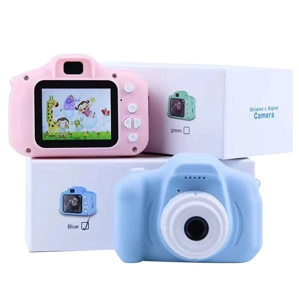 2.0 İnç Ekranlı 8.0MP HD Çocuk Oyuncak Taşınabilir Dijital SLR Kamera Mavi - 9