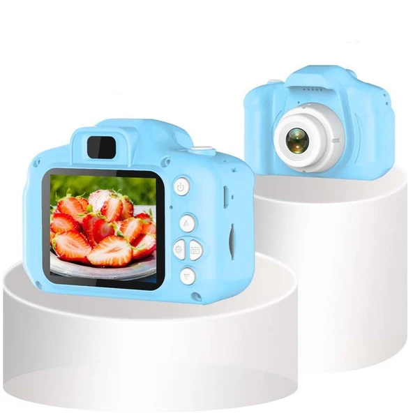 2.0 İnç Ekranlı 8.0MP HD Çocuk Oyuncak Taşınabilir Dijital SLR Kamera Mavi