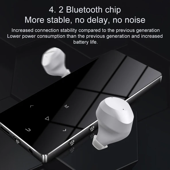 X2 16GB Siyah 1.8 Inç Dokunmatik Ekran Metal Bluetooth MP3 MP4 Hifi Ses Müzik Çalar - 10