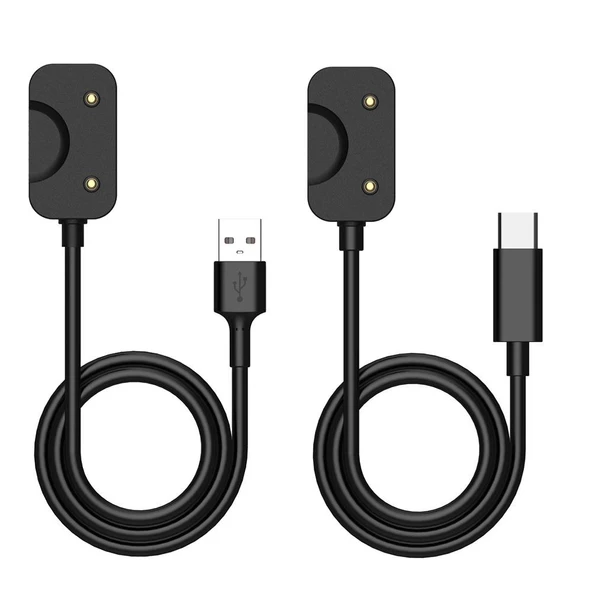 Samsung Galaxy Fit3 SM-R390 Akıllı Saat Şarj Kablosu USB-A Arayüzlü 55cm Siyah Çip Koruma - 2