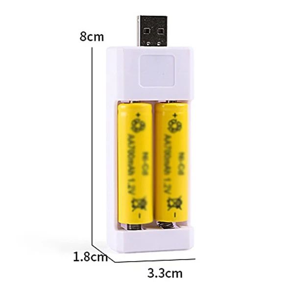 USB 2 Yuvalı AA AAA Şarjlı Pil Şarj Cihazı - 2