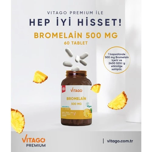 Vitago Premium Bromelain 500 mg 60 Tablet - 5