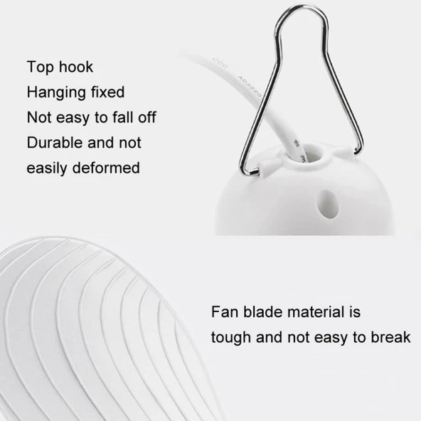 USB Ev Yurdu Sessiz Yüksek Rüzgar Gücü Mini Fan Altı Kanatlı Küçük Tavan Vantilatörü Tekli Model - 12