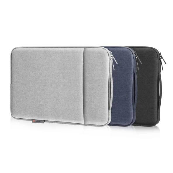 HAWEEL 14-15 Inç Laptop Kılıfı Gri Fermuarlı ve Saplı - 9