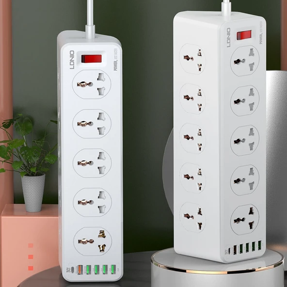 LDNIO SC10610 30W 10+6 Port Çok Fonksiyonlu Seyahat Ev Ofis Hızlı Şarj Prizi UK Fiş - 2