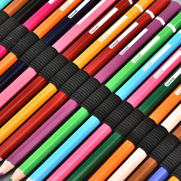 200 Gözlü Sanat Boyama Kalem Kutusu Büyük Kapasiteli Timsah Desenli PU Kalem Çantası Gül Kırmızısı - 6