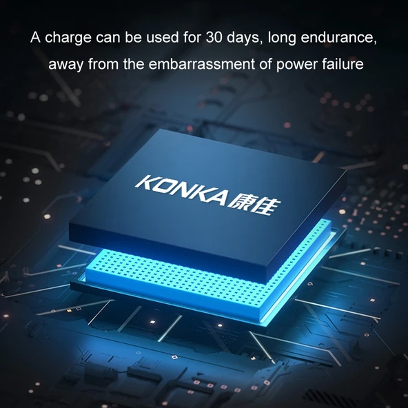 KONKA Mini Taşınabilir Erkek Tıraş Makinesi Siyah Su Geçirmez - 7