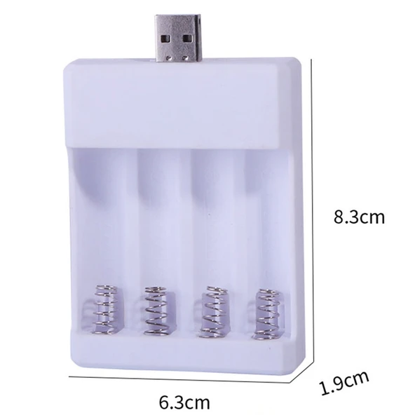 Hızlı USB 4 Yuvalı Şarj Cihazı AA AAA Şarjlı Pil Evrensel Dört Yuvalı Şarj Kutusu Model Direkt Takılabilir - 2