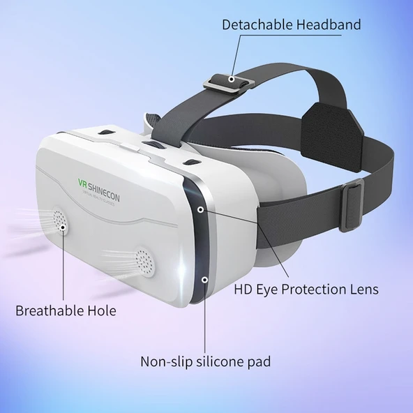 VRSHINECON G15 Sanal Gerçeklik Gözlüğü Siyah 4.7-7.2 inç Telefon Uyumlu - 4