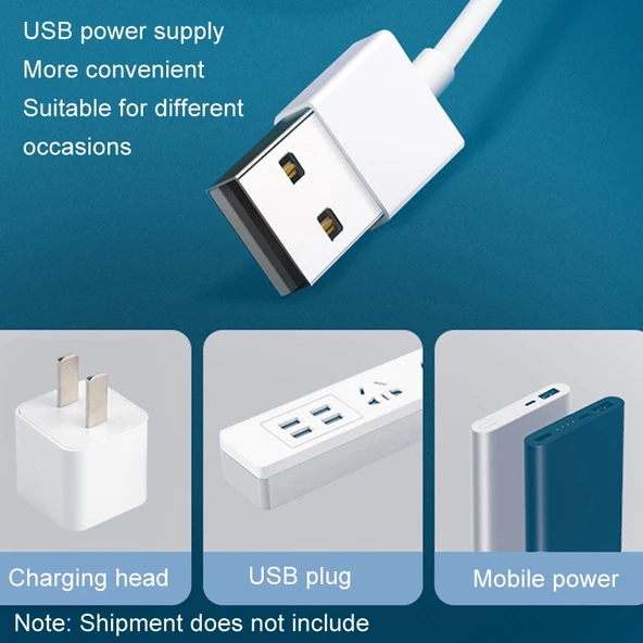 USB Ev Yurdu Sessiz Yüksek Rüzgar Gücü Mini Fan Altı Kanatlı Küçük Tavan Vantilatörü Tekli Model - 8