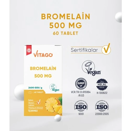Vitago Premium Bromelain 500 mg 60 Tablet - 4