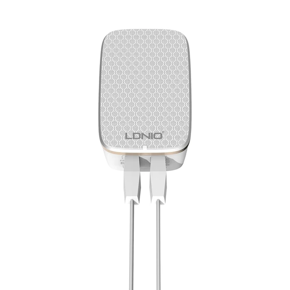 LDNIO A2204 Seyahat Şarj Cihazı 12W Çift USB Tip C USB C Kablo İngiltere Fişi - 4