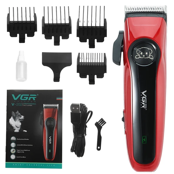 VGR V202 Evcil Hayvan Tıraş Makinesi Kırmızı - 2