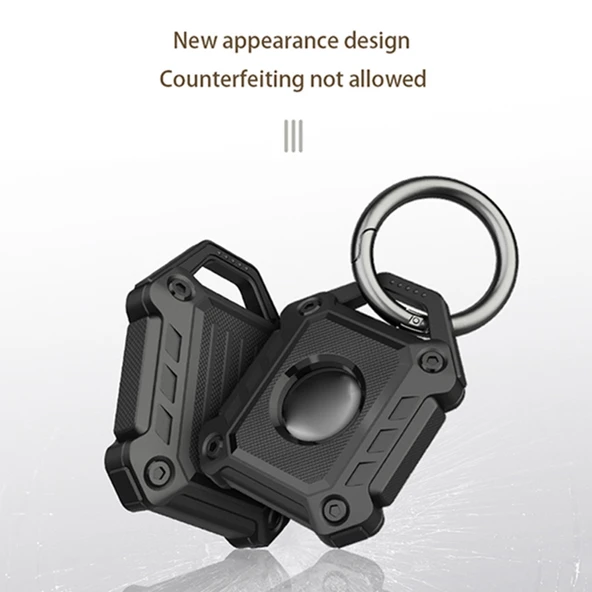 Apple AirTag Uyumlu Bambu Yeşili TPU Koruyucu Kılıf Anahtarlık Halkalı - 3