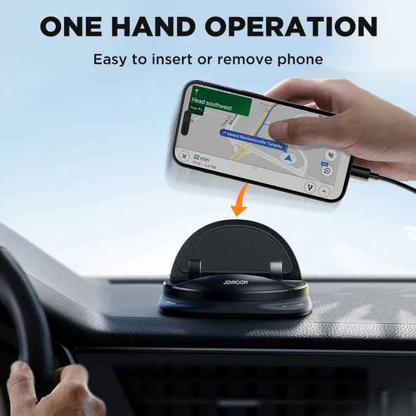 JOYROOM JR-ZS354 360 Derece Döner Gösterge Paneli Araç Telefon Tutucu Siyah - 5