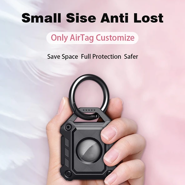 Apple AirTag Uyumlu Bambu Yeşili TPU Koruyucu Kılıf Anahtarlık Halkalı - 6