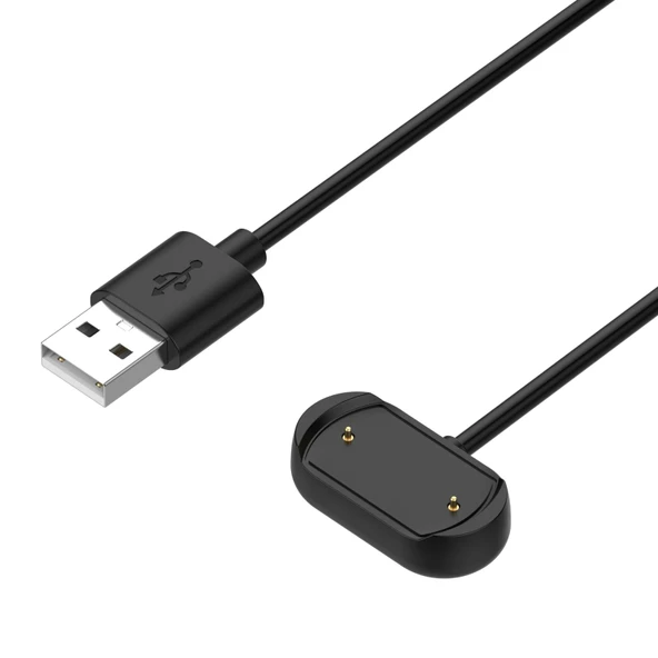 Amazfit T-Rex 2 Manyetik Şarj Kablosu USB Portlu 1 Metre Çip Korumalı Siyah - 4