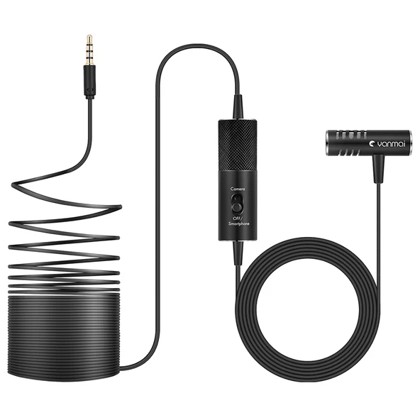 Yanmai R933S Profesyonel Klipsli 3.5mm Jack Lavalier Çok Yönlü Yayın Kondansatör Mikrofon - 2