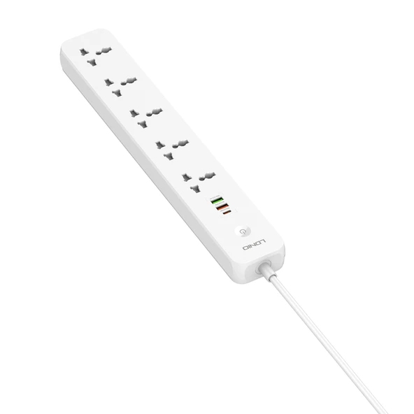LDNIO SC5319 5li Seyahat Ev Ofis Prizi 38W USB Portlu 2m Kablo UK Fiş - 5