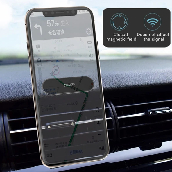 Yesido C83 Araba Güçlü Manyetik Telefon Tutucu Gri - 7