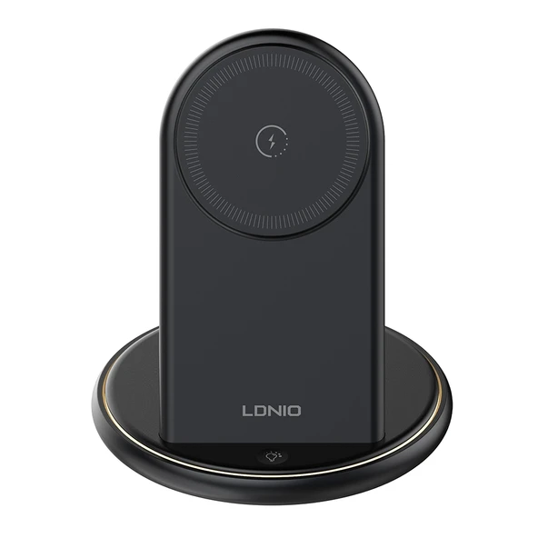 LDNIO WL02 25.5W 5 in 1 MagSafe Kablosuz Şarj Cihazı 30cm Type-C Kablo Siyah - 4