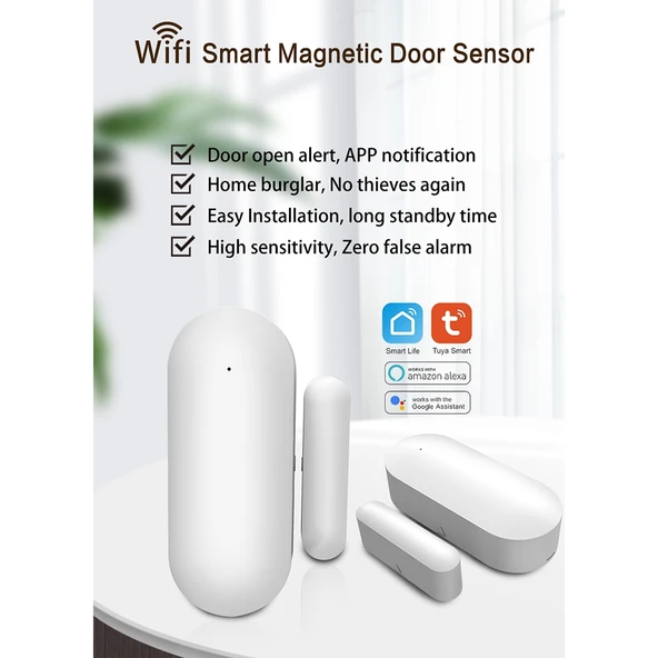 PB-69W WIFI Akıllı Kablosuz Manyetik Kapı ve Pencere Sensörü - 2