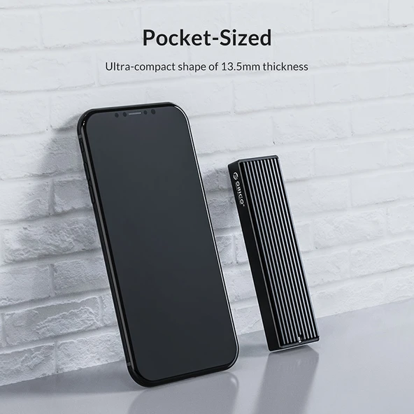 ORICO M2PV-C3 M2 NVMe SSD Kutu Siyah Alüminyum USB3.1 Gen2 Type-C - 11