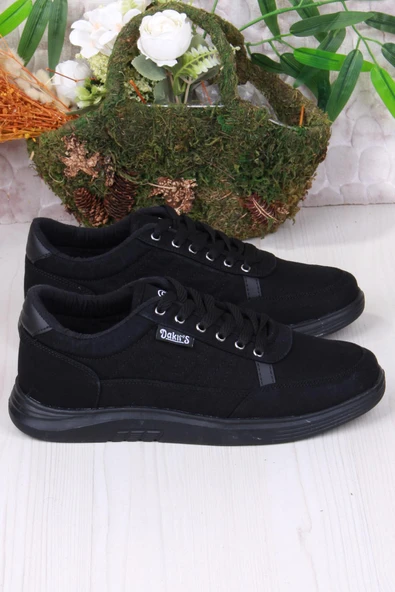 Fort Dakırs 2038 Siyah Hafif Rahat Keten Sneaker Erkek Ayakkabı - 2