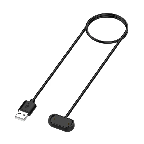 Amazfit T-Rex 2 Manyetik Şarj Kablosu USB Portlu 1 Metre Çip Korumalı Siyah - 2