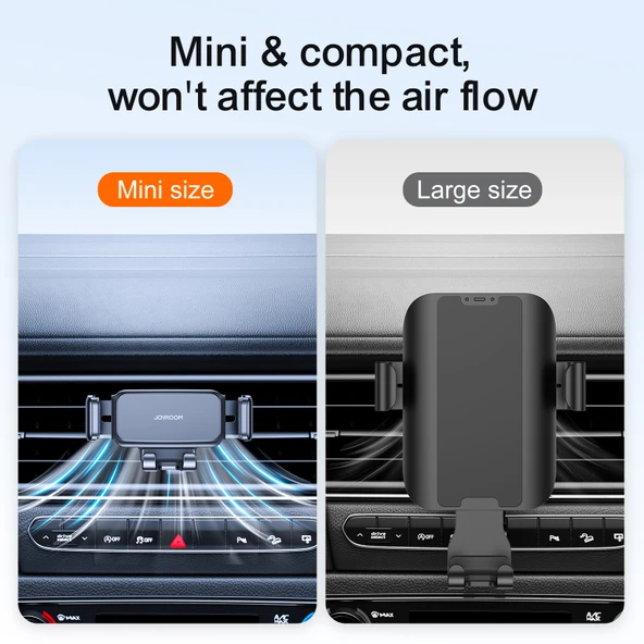 Hava Menfezi Araç Telefon Tutucu Siyah Model Air Vent - 7